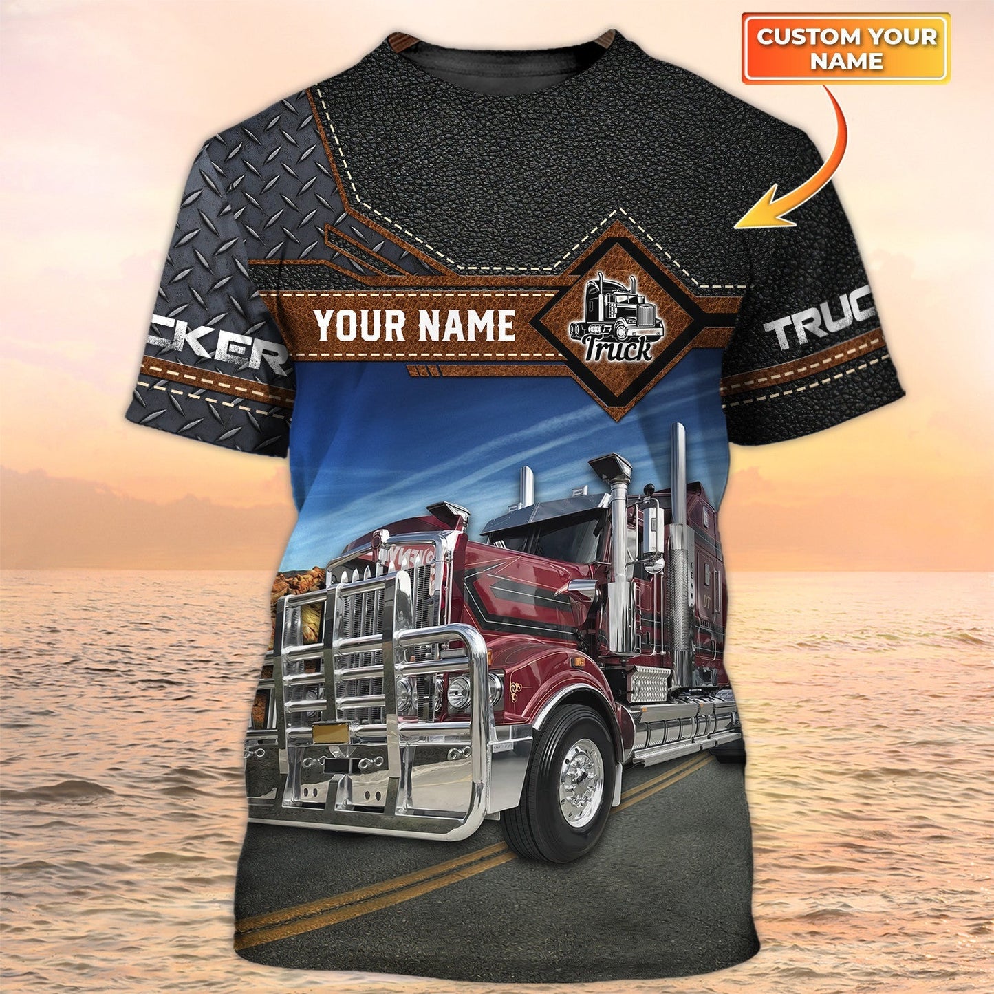 Personalized Funny Trucker T Shirts Truck Driver Husband Gift TO2010