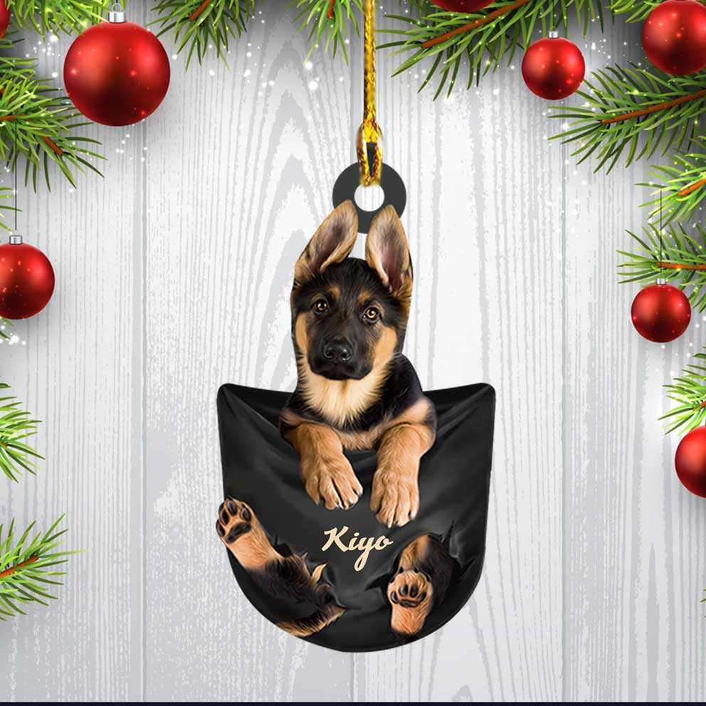 Police German Shepherd Police Dog Custom Shaped Acrylic Ornament for Him OO3768