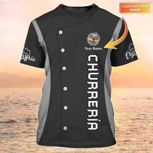 Churreria Tshirt Churros 3D Custom Shirt Black Uniform TO2063