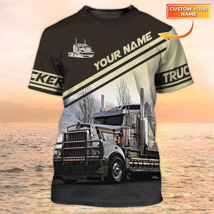 Personalized 3D Big Truck T Shirts Men Women Truck Driver Uniform TO2014