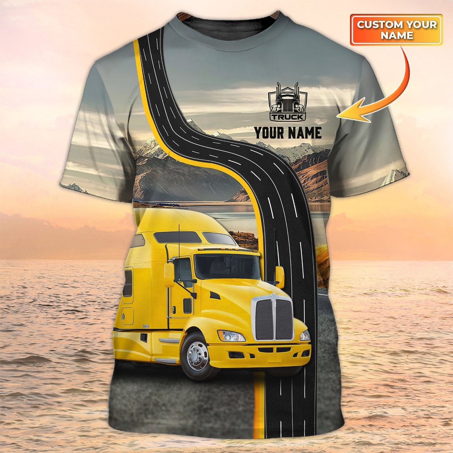 Truck Driver Custom Tshirt 3D All Over Print Yellow Trucking Shirt Gift For Trucker Friend TO2015