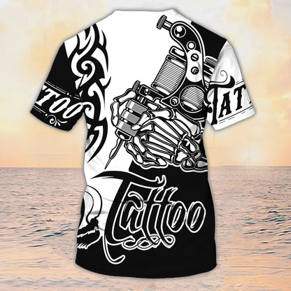 Skull Tattoo Tee Shirt, Tattooist Tshirts, Tattoo Style Shirt, Custom T Shirt Tattoo Men Women TO2179