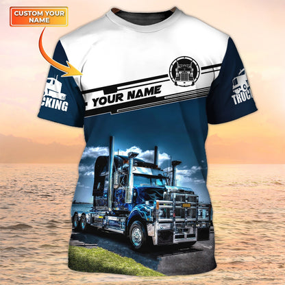 Custom Name Tow Truck Driver Shirts Big Truck T Shirts Truck Driver Gift TO2007