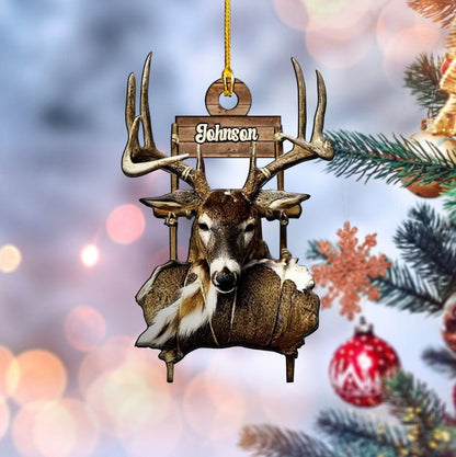 Customized Deer Hunting Acrylic Ornament for Deer Hunter, Gift for Father SO1274