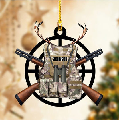 Customized Deer Hunting Acrylic Ornament for Deer Hunter, Gift for Father SO1274