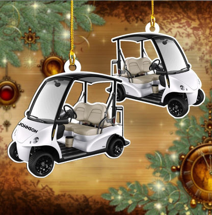 Personalized Golf Car Acrylic Ornament for Golf Lovers SO1272