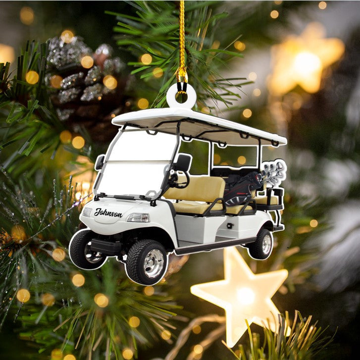 Personalized Golf Car Acrylic Ornament for Golf Lovers SO1272