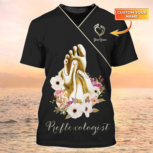 Reflexologist Shirts Massage Foot Tshirt Reflexology Custom Uniform TO1997