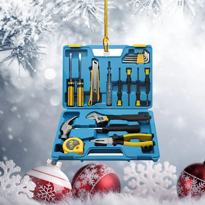 Customized Mechanic Tool Box Ornament, Mechanic Acrylic Ornament for Him OO3712