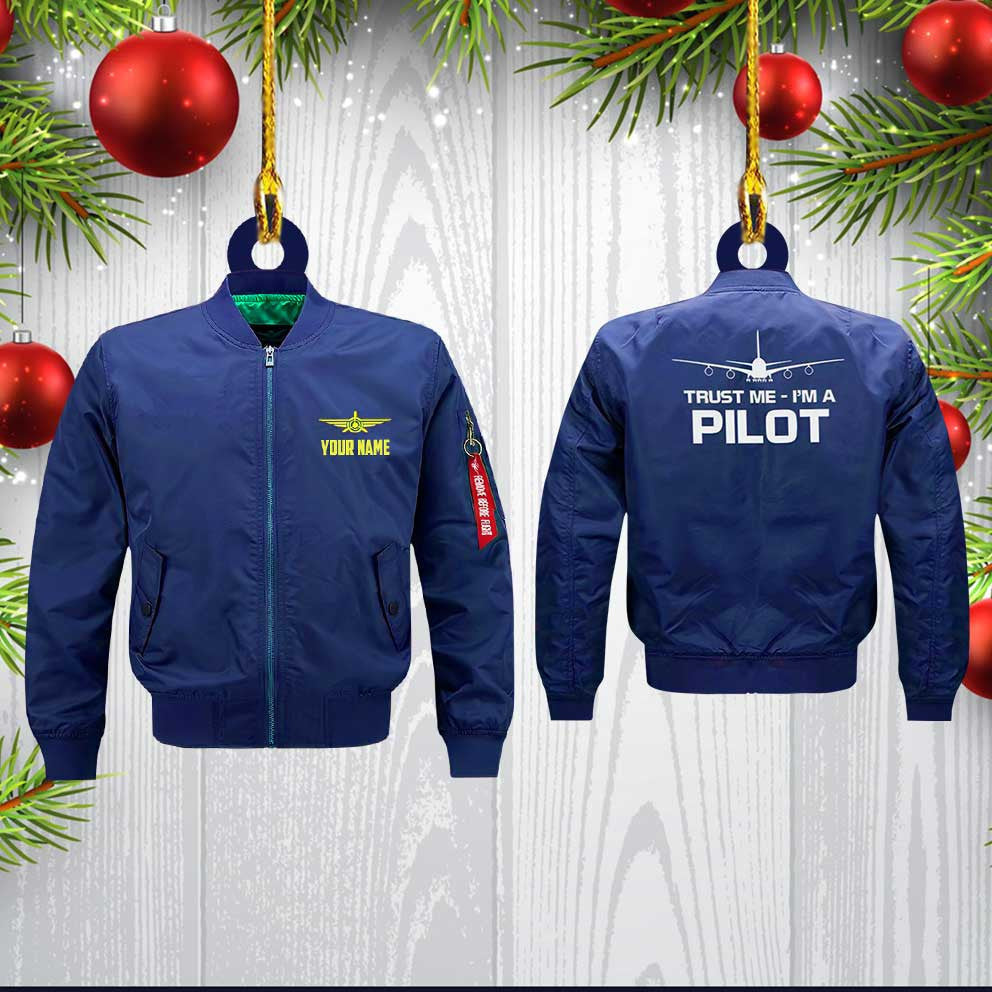 Personalized Pilot Jacket Custom Shaped Acrylic Ornament for Pilot OO3704