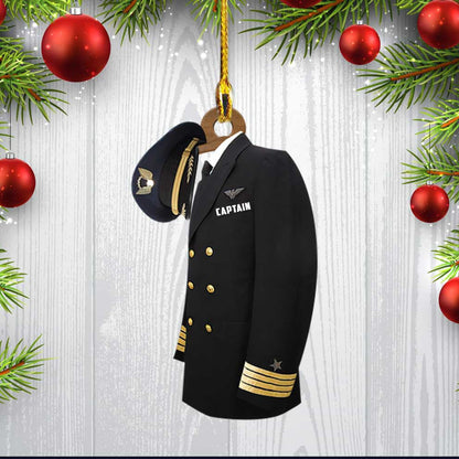 Personalized Pilot Jacket Custom Shaped Acrylic Ornament for Pilot OO3704