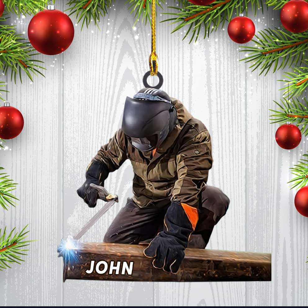 Personalized Welder Custom Shaped Acrylic Ornament for Welder Christmas Gift OO3696