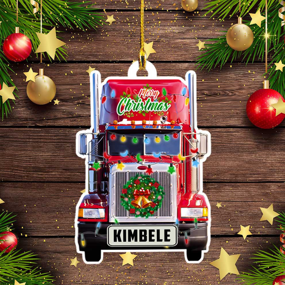 Personalized Truck Custom Shaped Acrylic Ornament for Truck Drivers Christmas Gift OO3692