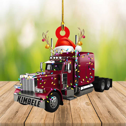 Personalized Truck Custom Shaped Acrylic Ornament for Truck Drivers Christmas Gift OO3692