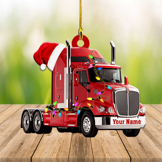 Personalized Truck Custom Shaped Acrylic Ornament for Truck Drivers Christmas Gift OO3692