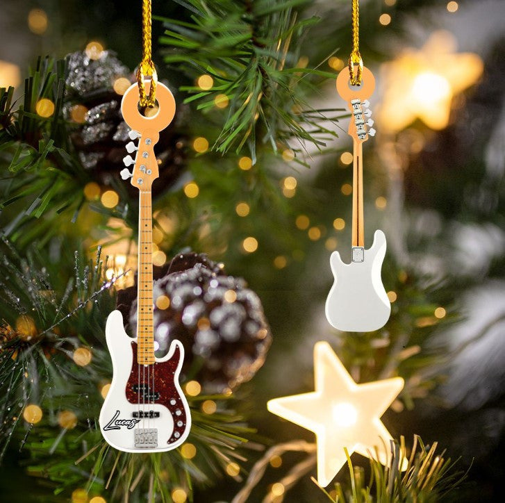 Personalized Electric Guitar Acrylic Ornament for Guitar Player, Gift for Son and Man SO0985