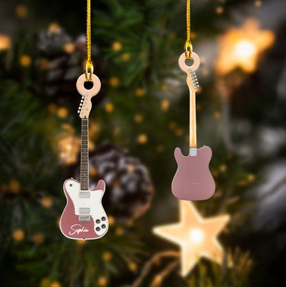 Personalized Electric Guitar Acrylic Ornament for Guitar Player, Gift for Son and Man SO0985