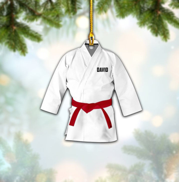 Personalized Karate Ornament Custom Shaped Acrylic Ornament for Karate Players OO3604