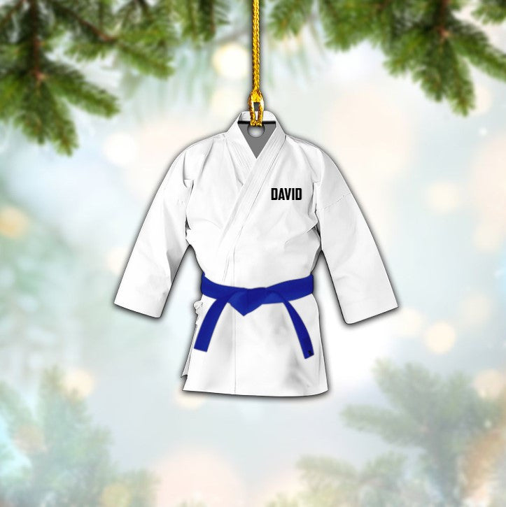 Personalized Karate Ornament Custom Shaped Acrylic Ornament for Karate Players OO3604