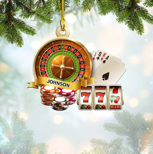 Personalized Casino Custom Shape Acrylic Ornament for Casino Players SO0847