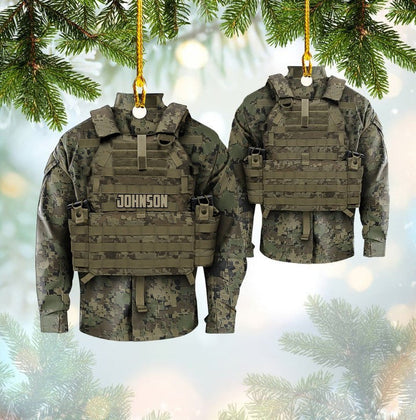 Personalized Army Combat Vest Custom Shape Ornament for Army OO3600