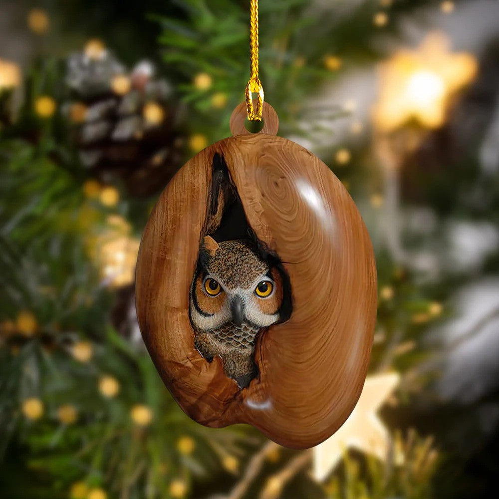 Customized Owl Ornament Custom Shaped Acrylic Christmas Owl Ornament for Owl Lovers SO1265