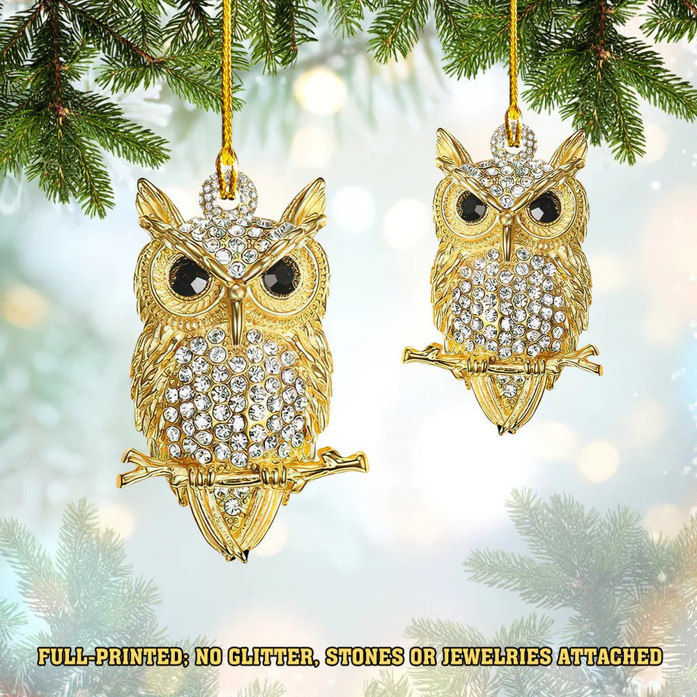 Customized Owl Ornament Custom Shaped Acrylic Christmas Owl Ornament for Owl Lovers SO1265