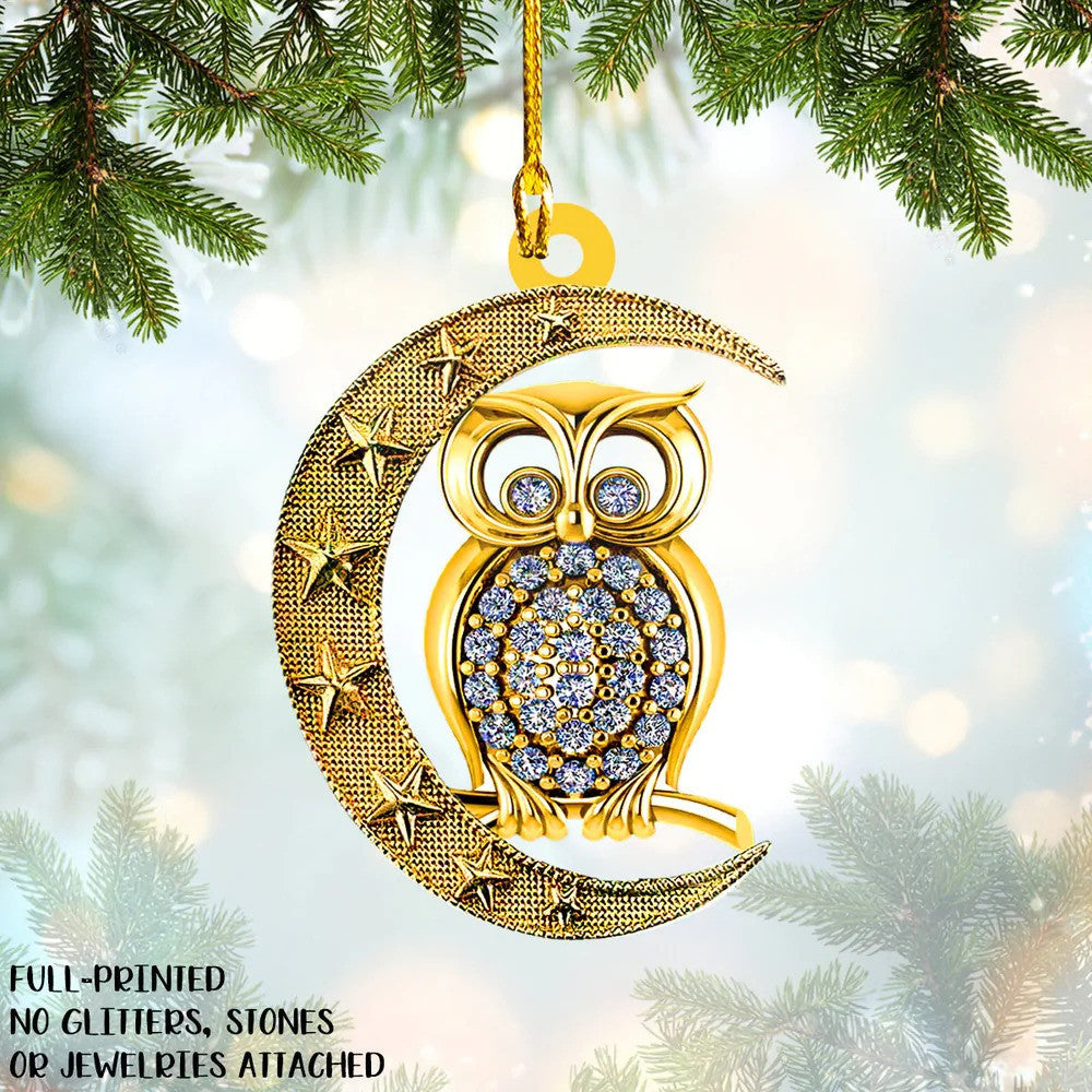 Customized Owl Ornament Custom Shaped Acrylic Christmas Owl Ornament for Owl Lovers SO1265