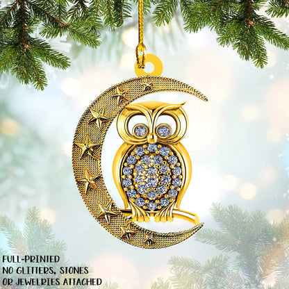 Customized Owl Ornament Custom Shaped Acrylic Christmas Owl Ornament for Owl Lovers SO1265