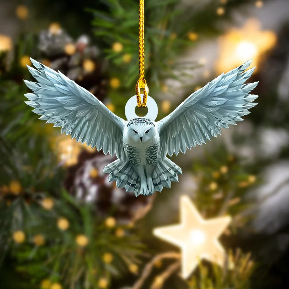 Customized Owl Ornament Custom Shaped Acrylic Christmas Owl Ornament for Owl Lovers SO1265