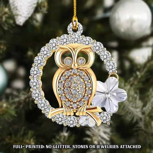 Beautiful Customized Jewelry Owl Acrylic Ornament for Owl Lovers OO3576