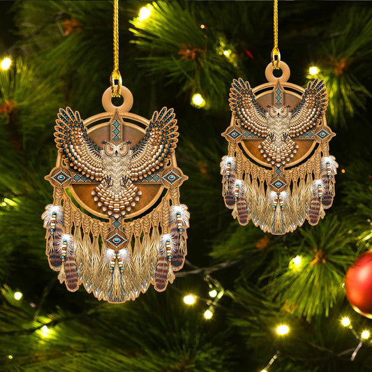 American Native Owl Acrylic Ornament for Native who loves Owl Ornament OO3570