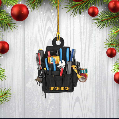 Customized Electrician Tool Bag Acrylic Ornament, Ornament for Electrician, Gift for Dad Electrician OO3550