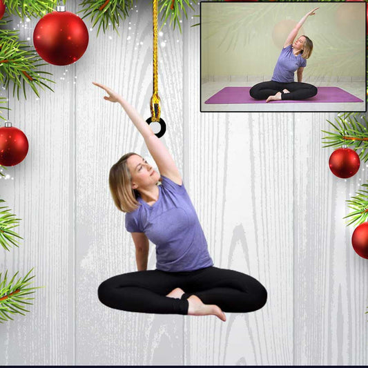 Custom Photo Yoga Ornament, Custom Shaped Acrylic Yoga Ornament for Yoga Lovers SO1263