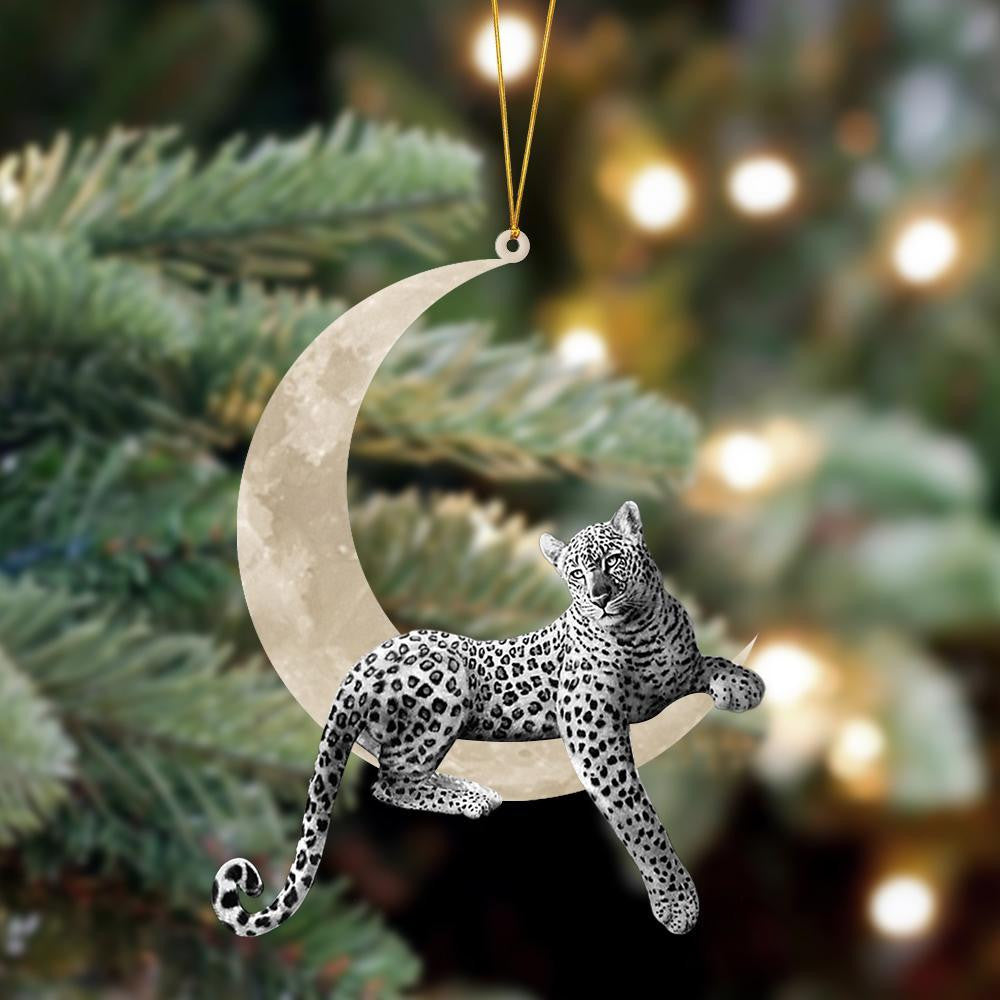 Leopard Sits On The Moon Hanging Flat Acrylic Ornament OO3515