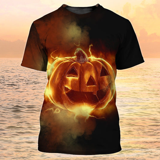 Halloween Funny Pumpkin T Shirt Premium Halloween 3D Shirt Adult TO1952