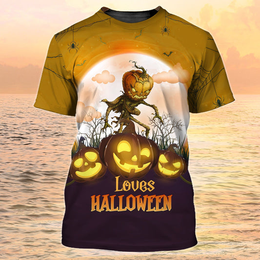 Loves Halloween T Shirt 3D Pumpkin Shirt For Halloween TO1954