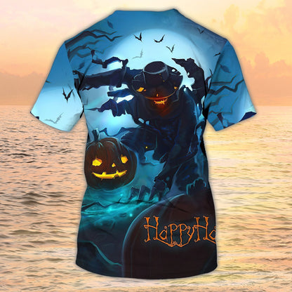 Halloween 3D Tshirt Mens Halloween Shirt Happy Halloween 3D Full Print On Shirt TO1956