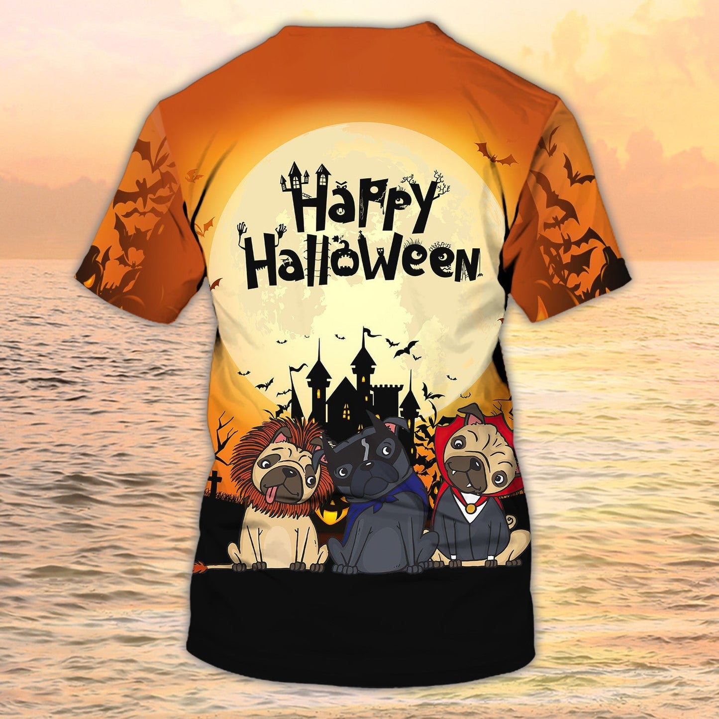 3D Happy Halloween Sublimation On Shirt Halloween Tshirt Halloween Tee Shirt TO1960