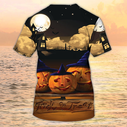 3D Trick Or Treat T Shirt Halloween Tshirt Funny Halloween Shirts TO1953