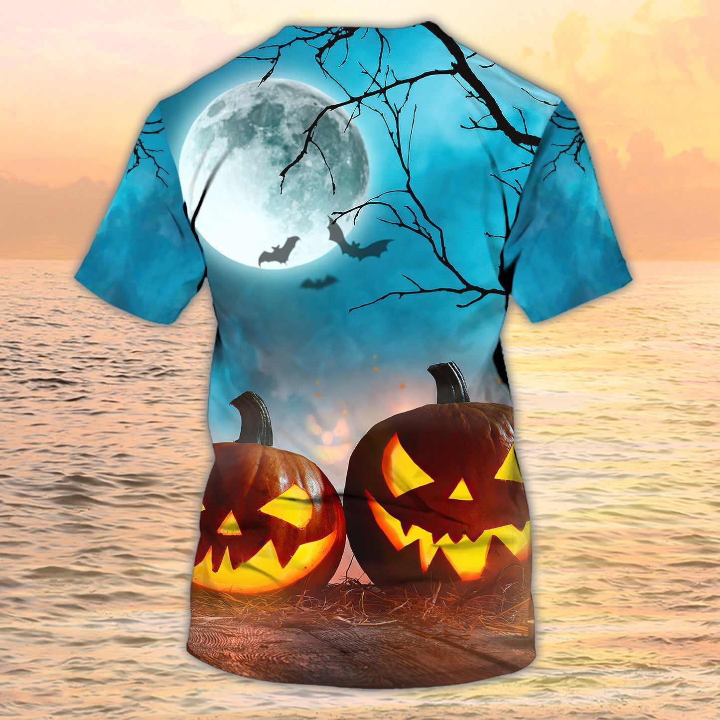 3D Pumpkin Light Sublimation On Halloween Tshirt Halloween Shirts Gift For Halloween TO1964