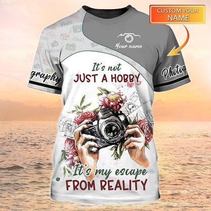 Custom Photographer Shirts Camera Pattern Design Shirts Not Just A Hobby Camera Tshirt TO2205