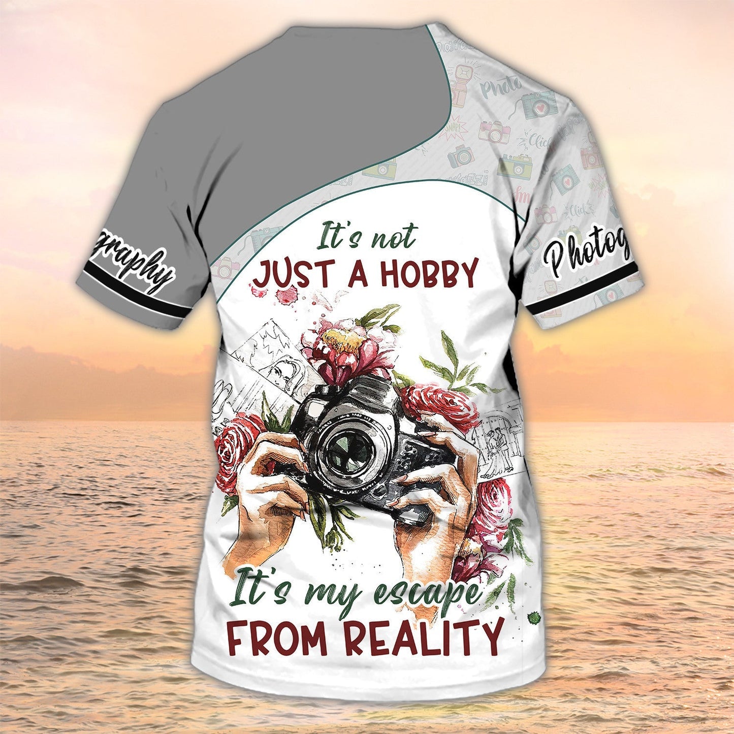 Custom Photographer Shirts Camera Pattern Design Shirts Not Just A Hobby Camera Tshirt TO2205