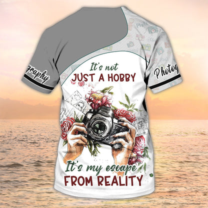 Custom Photographer Shirts Camera Pattern Design Shirts Not Just A Hobby Camera Tshirt TO2205