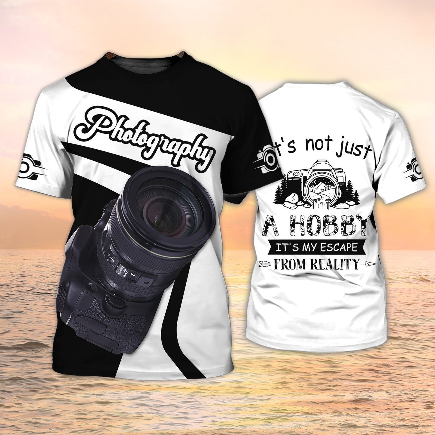 Photography Shirts Photography 3D Tee Shirts It Is My Escape Black And White Gift For Photographer TO2202