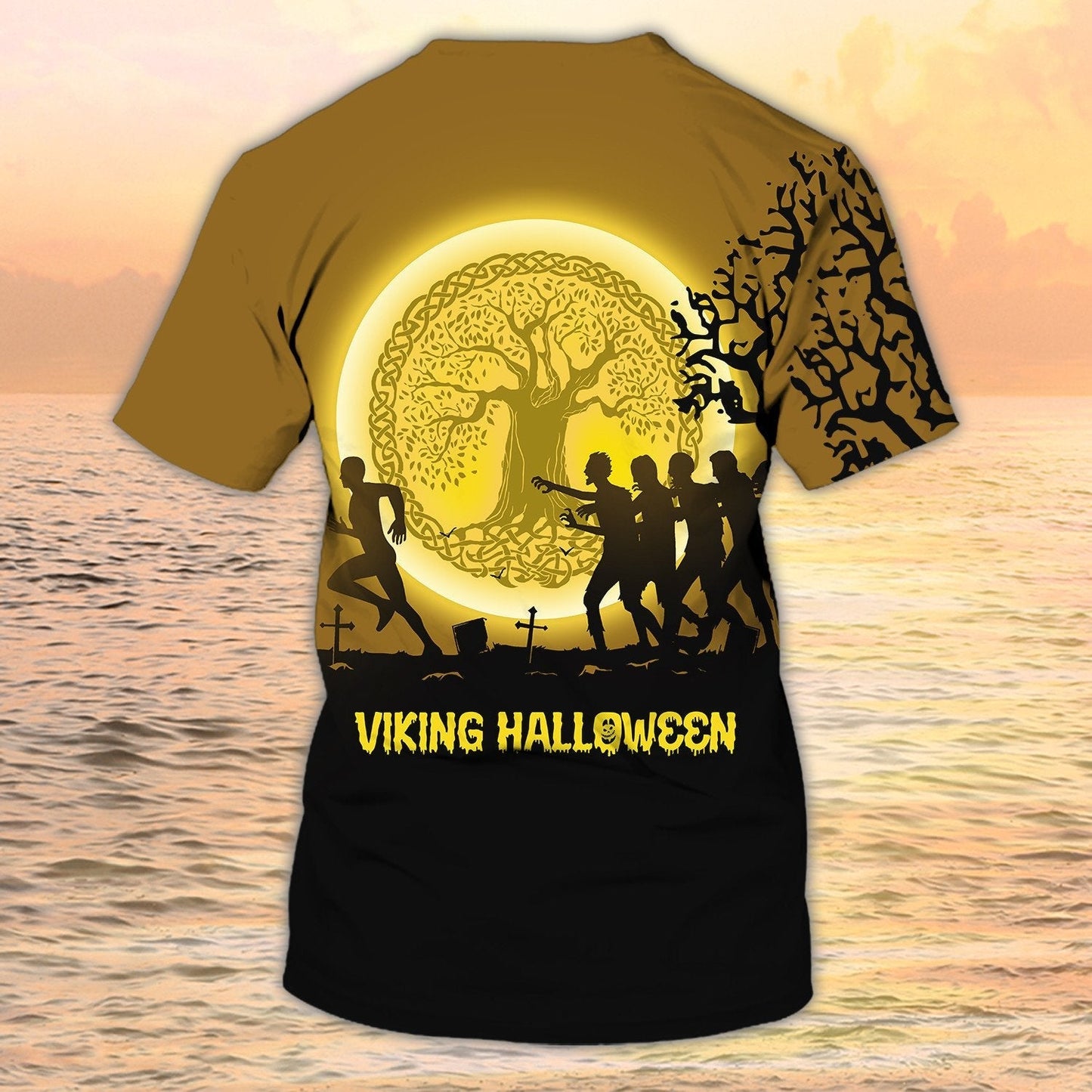 Viking Halloween Pattern Sublimation On Shirt 3D Halloween Shirt For Viking Lover TO1970