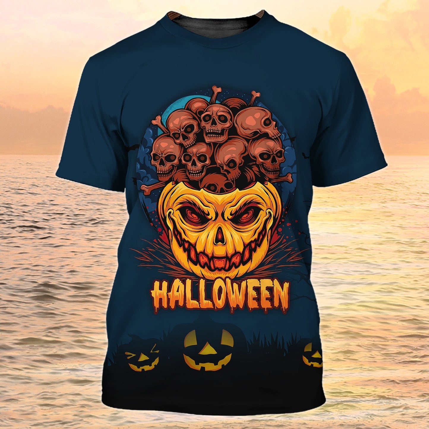 Skull Halloween 3D All Over Print T Shirt Halloween Shirt For Skull Lovers TO1971