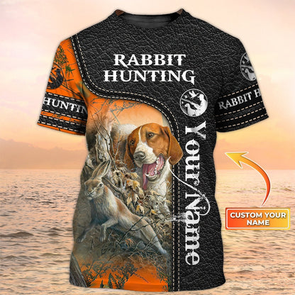 Rabit Hunting 3D Print Shirt, Beagle Hunting Personalized Name TO2477