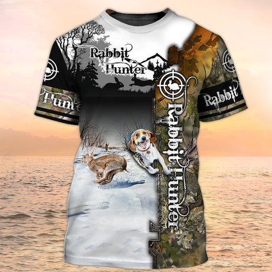 Nice Dog Hunting Rabbit Camo 3D All Over Printed Shirts, Hunting Tshirt, Rabit Hunting Tshirts TO2469