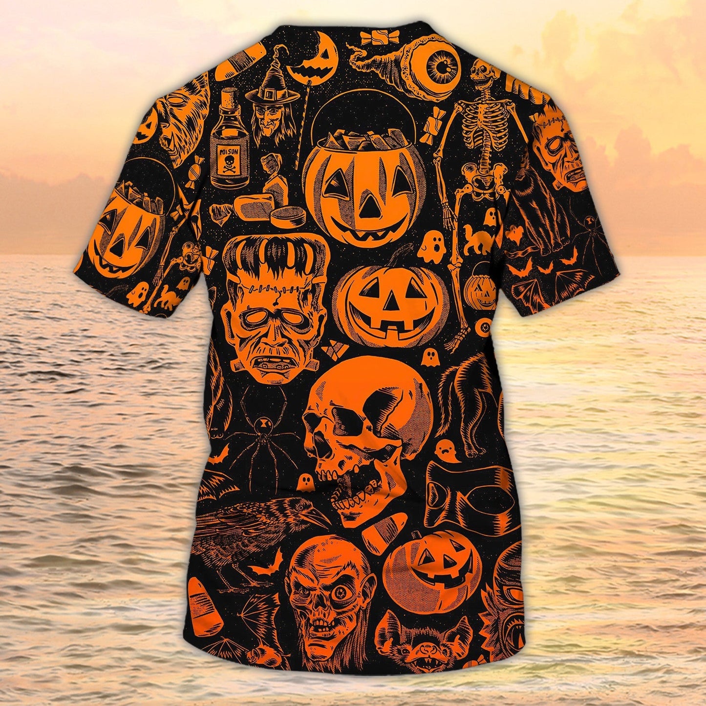 3D Skull Halloween Tshirt Full Of Skull On Shirt For Halloween Best Gift Halloween TO1975